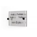 Naambord Model 10 RVS - Plexiglas