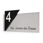 Naambord Model 17 RVS - Plexiglas