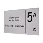 Naambord Model 25 RVS met Bel